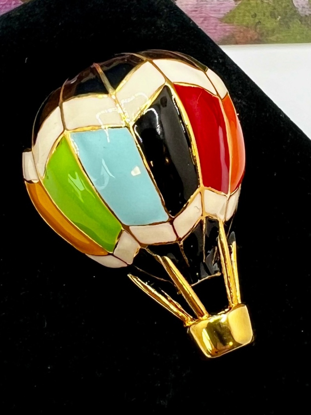 Plainville Stock Co. Multi-Color Hot Air Balloon Brooch 2000